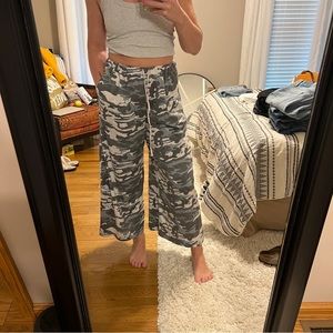 Camo Wide Leg Pants
